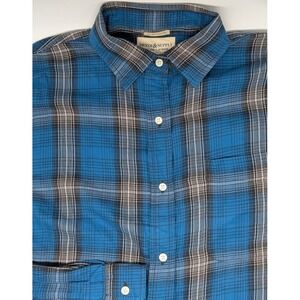 Denim & Supply Ralph Lauren RL Boyfriend Womens size Large Plaid Button Up Shirt